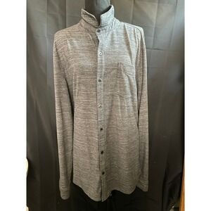 MARC ANTHONY Men's XXL Shirt Charcoal Gray Stretch Modern Fit Long Sleeve